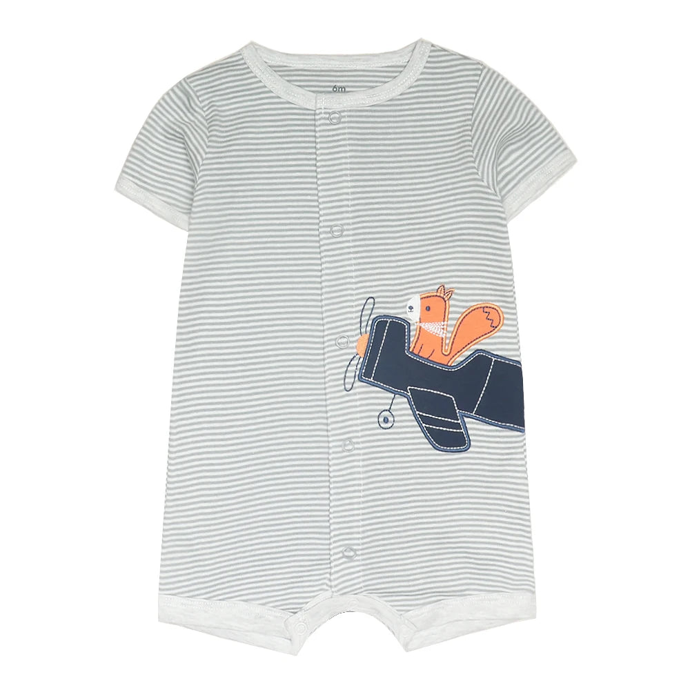 2024 Summer Baby Rompers Baby Girls Clothing 100% Cotton Newborn Baby Boy Clothes Infant Jumpsuits Short Sleeve Kids Clothes