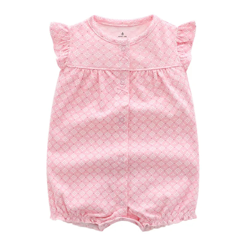 2024 Summer Baby Rompers Baby Girls Clothing 100% Cotton Newborn Baby Boy Clothes Infant Jumpsuits Short Sleeve Kids Clothes