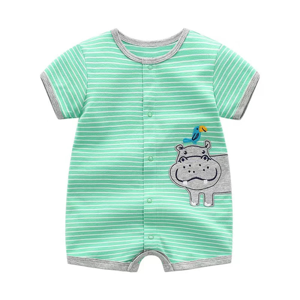 2024 Summer Baby Rompers Baby Girls Clothing 100% Cotton Newborn Baby Boy Clothes Infant Jumpsuits Short Sleeve Kids Clothes