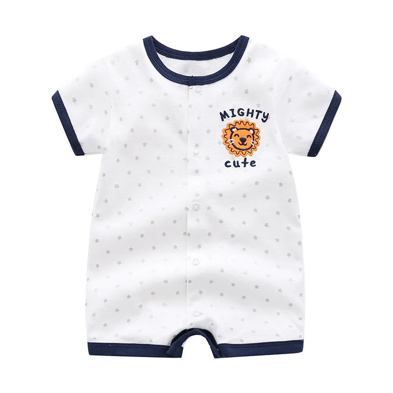 2024 Summer Baby Rompers Baby Girls Clothing 100% Cotton Newborn Baby Boy Clothes Infant Jumpsuits Short Sleeve Kids Clothes