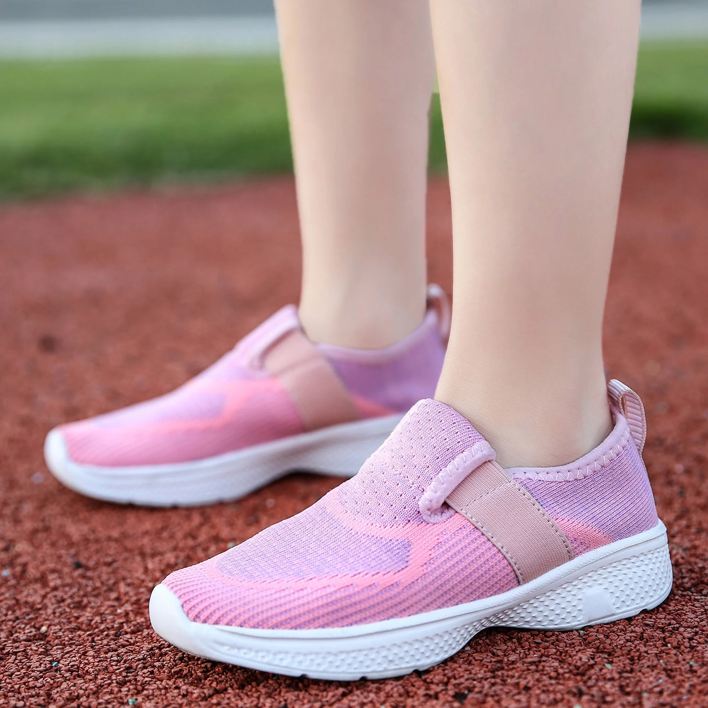 Kids Sneaker Lightweight Slip on Pink Running Shoes Size 10 for Toddler