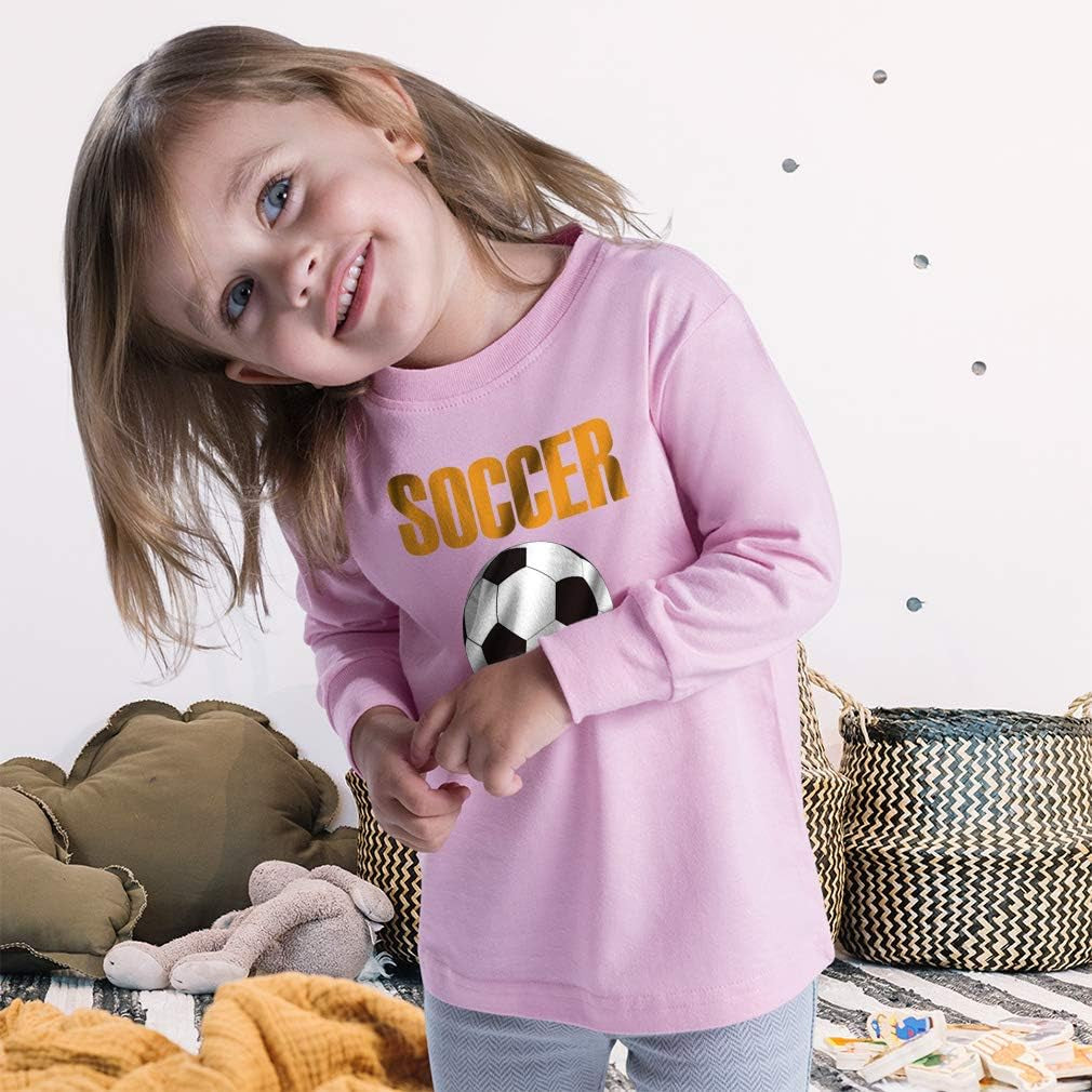 Kids Long Sleeve T Shirt Soccer Soccer Stars Soccer Cotton Girls & Boys Clothes