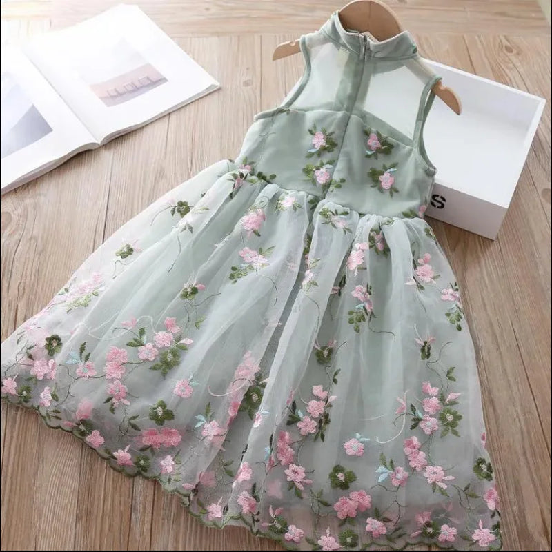 Flower Children Kids Dress Girls Party Summer New Girl Clothing Pricess Birthday Dress Kids Clothes