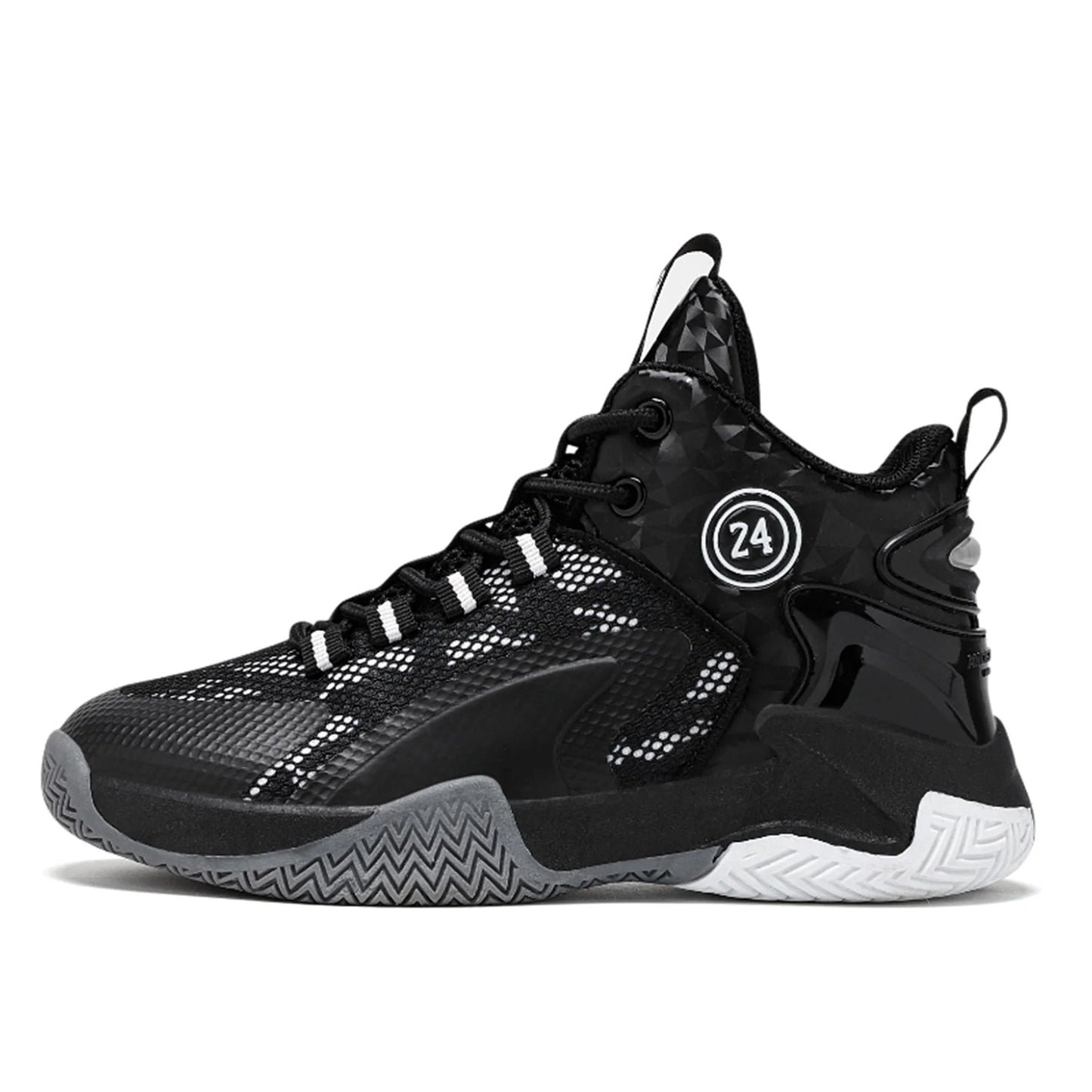 Kid'S Basketball Shoes Boys Sneakers Girls Trainers Comfort High Top Basketball Shoes for Boys(Little Kid/Big Kid) Black