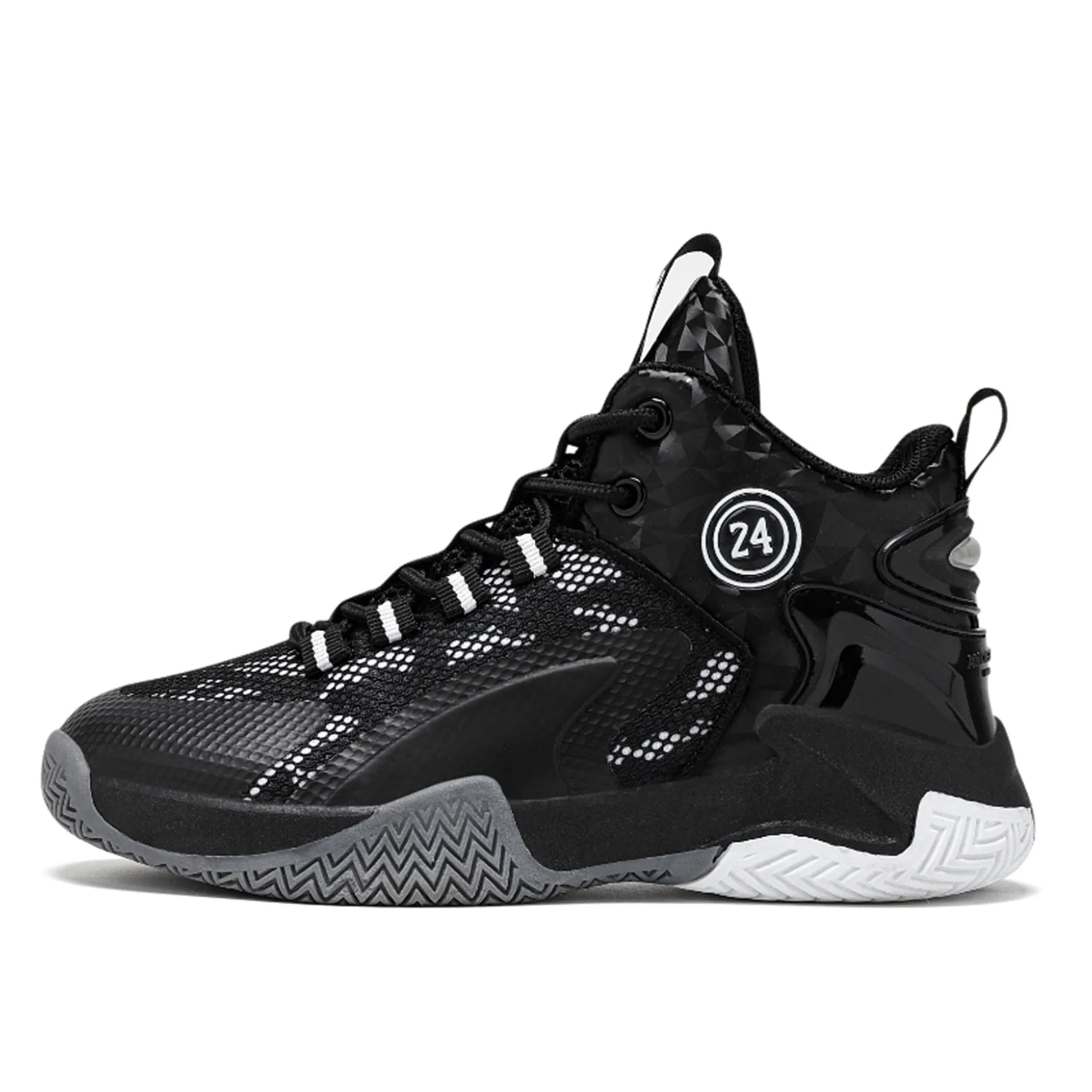 Kid'S Basketball Shoes Boys Sneakers Girls Trainers Comfort High Top Basketball Shoes for Boys(Little Kid/Big Kid) Black