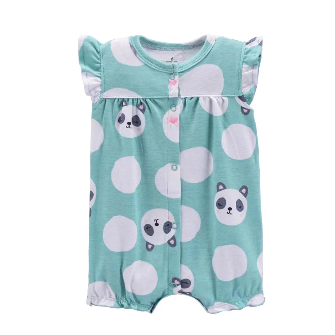 2024 Summer Baby Rompers Baby Girls Clothing 100% Cotton Newborn Baby Boy Clothes Infant Jumpsuits Short Sleeve Kids Clothes