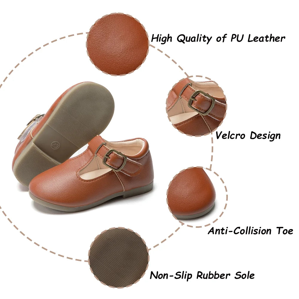Toddler Girls Dress Shoes Little Girls Mary Jane Soft Sole Princess Shoes for Little Kids