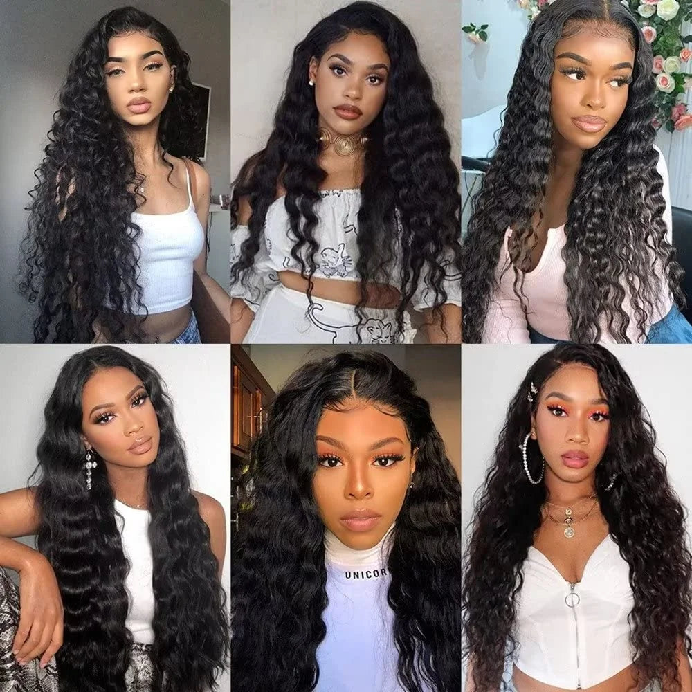 13X6 Lace Front Kinky Curly Wig 100% Human Hair Lace Front Wigs Transparent 13*6 Lace Frontal Human Hair Wigs for Women 180% Density 16Inches