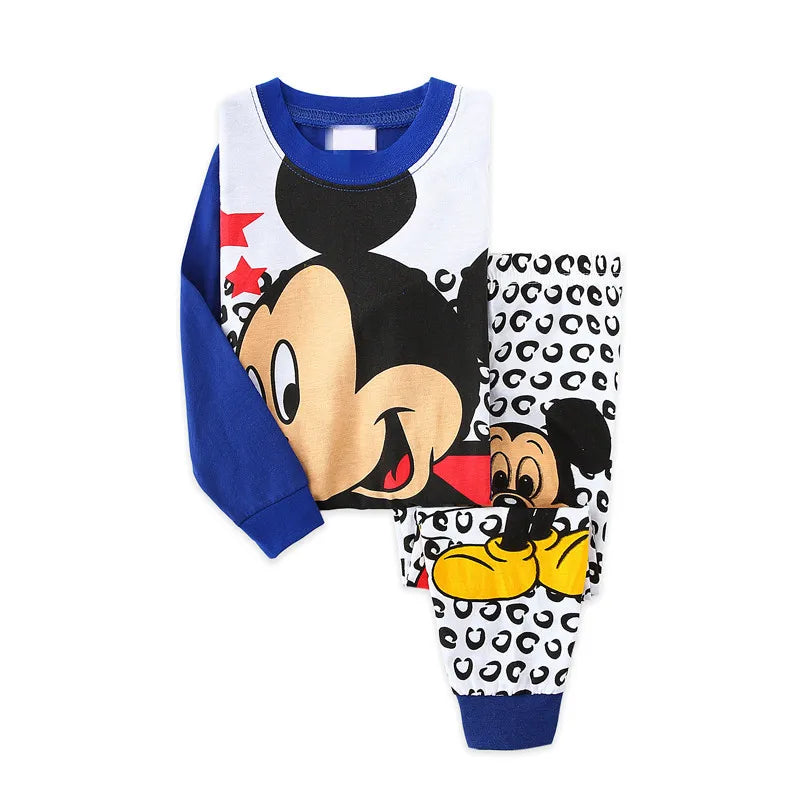 Boys and Girls Costume Set Cotton Clothing Set 2Pcs Kids Clothes Set Spring Toddler Kids Pajamas Minnie Mouse Clothes