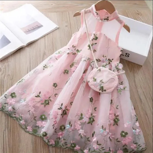 Flower Children Kids Dress Girls Party Summer New Girl Clothing Pricess Birthday Dress Kids Clothes