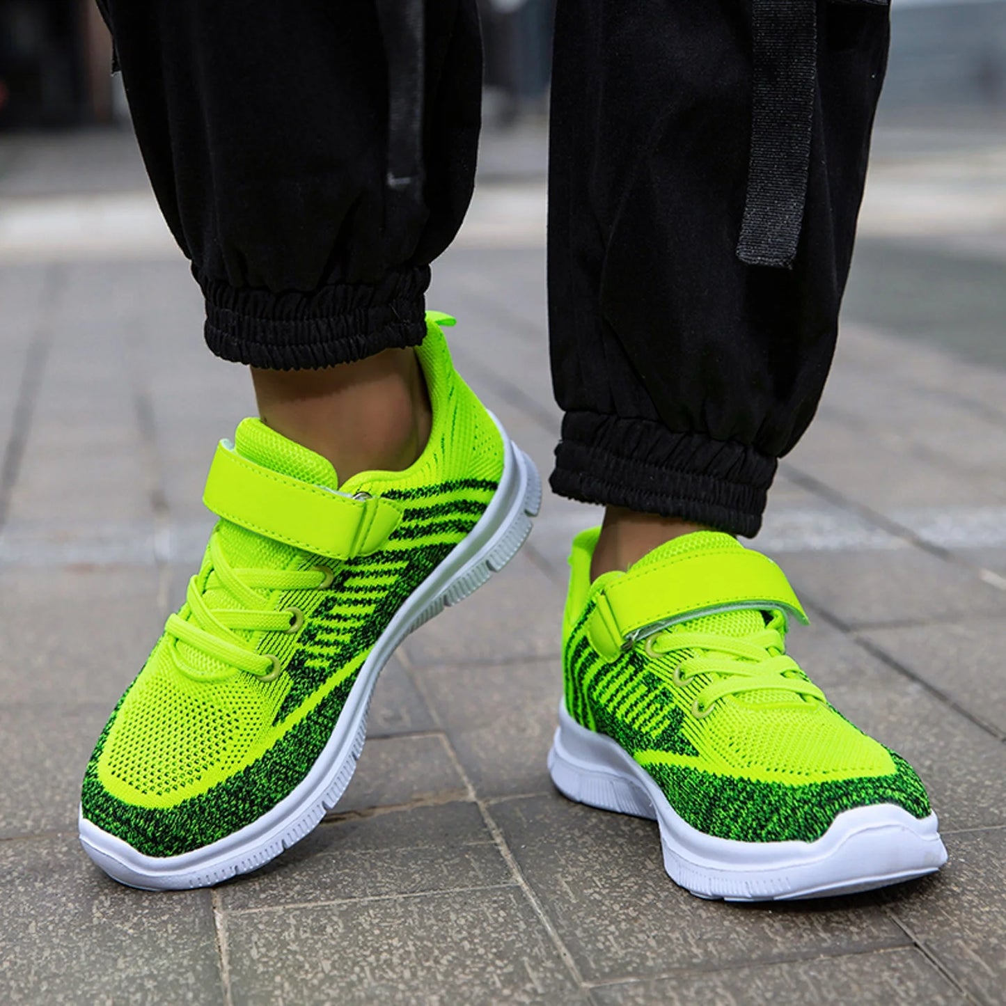 Boys' Sneakers Boys Girls Tennis Shoes Kids Lightweight Walking Shoes Fashion Sneakers for Boys and Girls (Green,7.5)