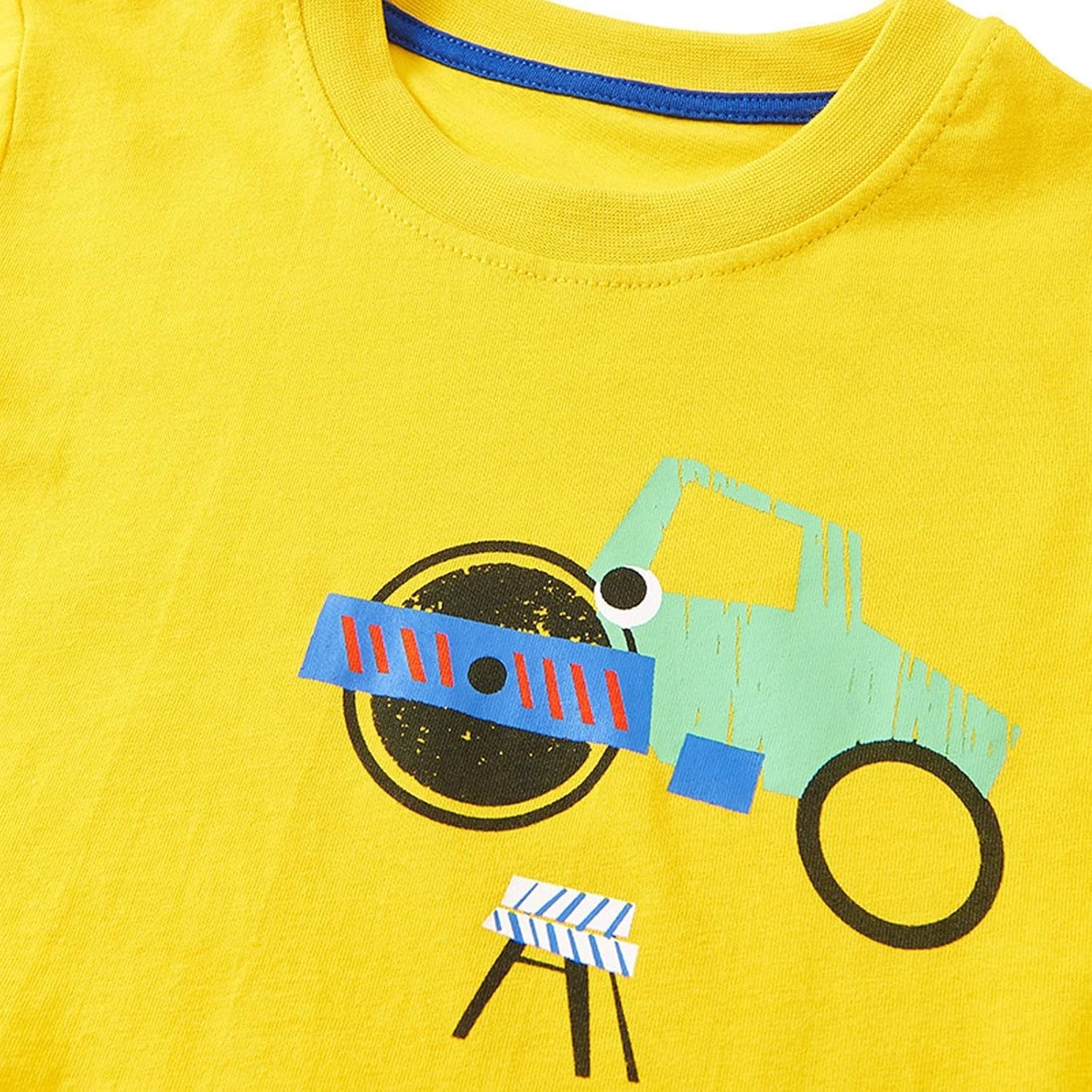 Cute Children Clothes Set 1 to 7 Years Summer Boy'S Short Sleeve Shorts Car Pattern Two Piece (Yellow, 12-24 Months)