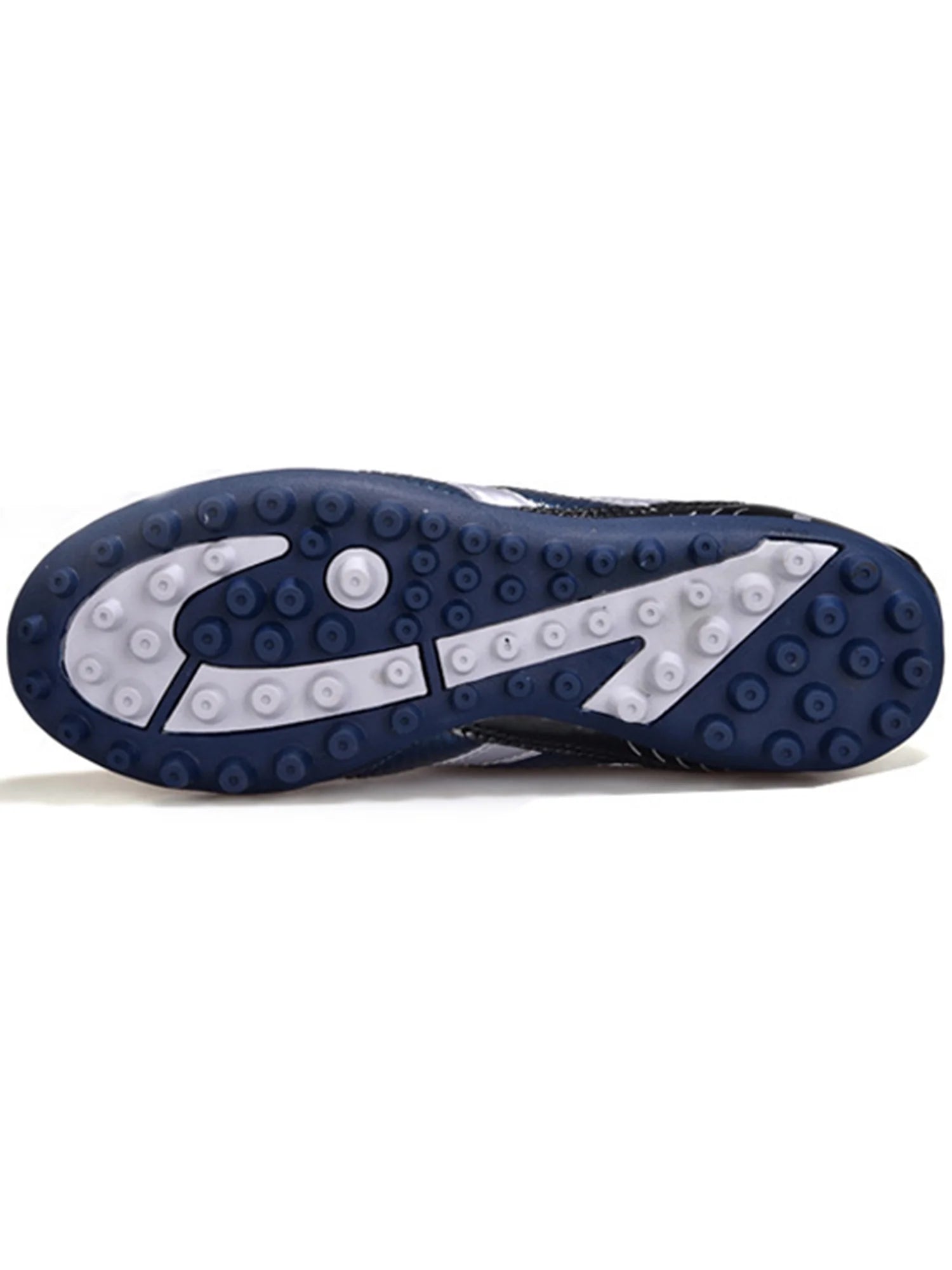 Boys Nonslip Lace up Sneakers School Breathable Football Shoes Gym Lightweight Flat Soccer Cleats Dark Blue Broken Nail 41