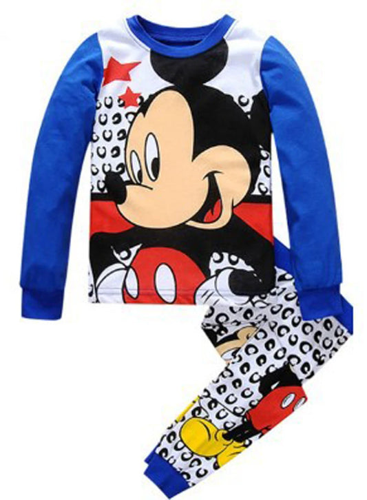 Boys and Girls Costume Set Cotton Clothing Set 2Pcs Kids Clothes Set Spring Toddler Kids Pajamas Minnie Mouse Clothes