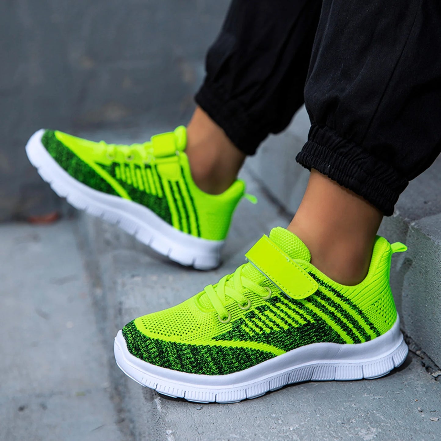 Boys' Sneakers Boys Girls Tennis Shoes Kids Lightweight Walking Shoes Fashion Sneakers for Boys and Girls (Green,7.5)