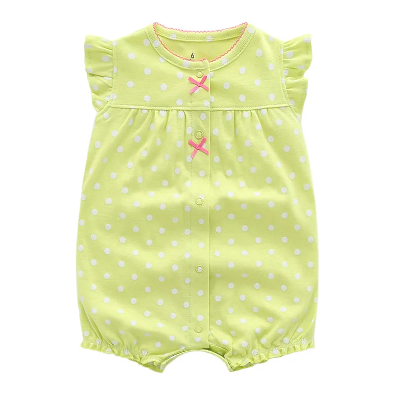 2024 Summer Baby Rompers Baby Girls Clothing 100% Cotton Newborn Baby Boy Clothes Infant Jumpsuits Short Sleeve Kids Clothes