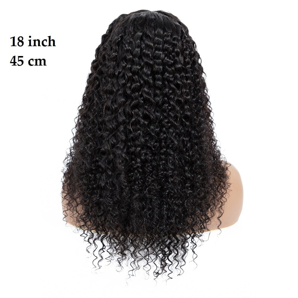 13X6 Lace Front Kinky Curly Wig 100% Human Hair Lace Front Wigs Transparent 13*6 Lace Frontal Human Hair Wigs for Women 180% Density 16Inches