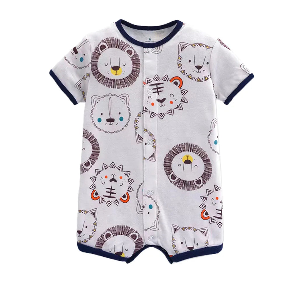 2024 Summer Baby Rompers Baby Girls Clothing 100% Cotton Newborn Baby Boy Clothes Infant Jumpsuits Short Sleeve Kids Clothes