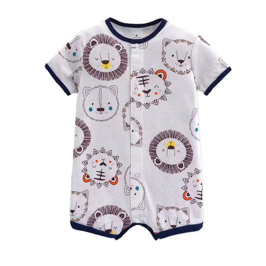 2024 Summer Baby Rompers Baby Girls Clothing 100% Cotton Newborn Baby Boy Clothes Infant Jumpsuits Short Sleeve Kids Clothes