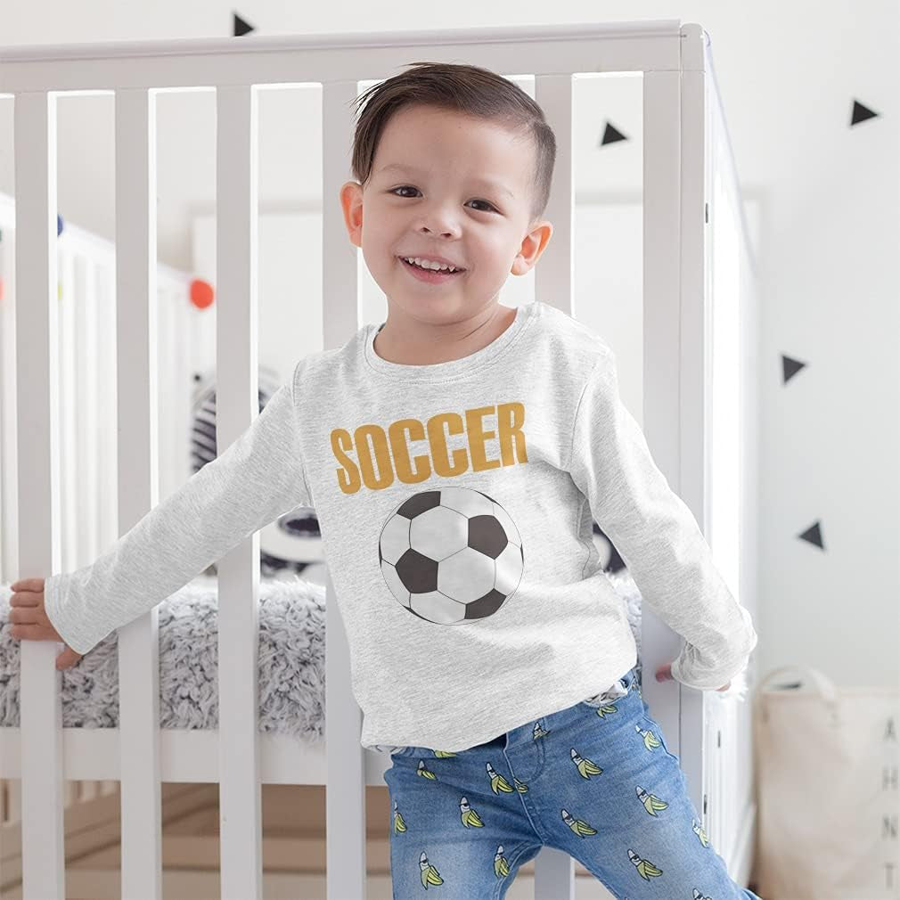 Kids Long Sleeve T Shirt Soccer Soccer Stars Soccer Cotton Girls & Boys Clothes