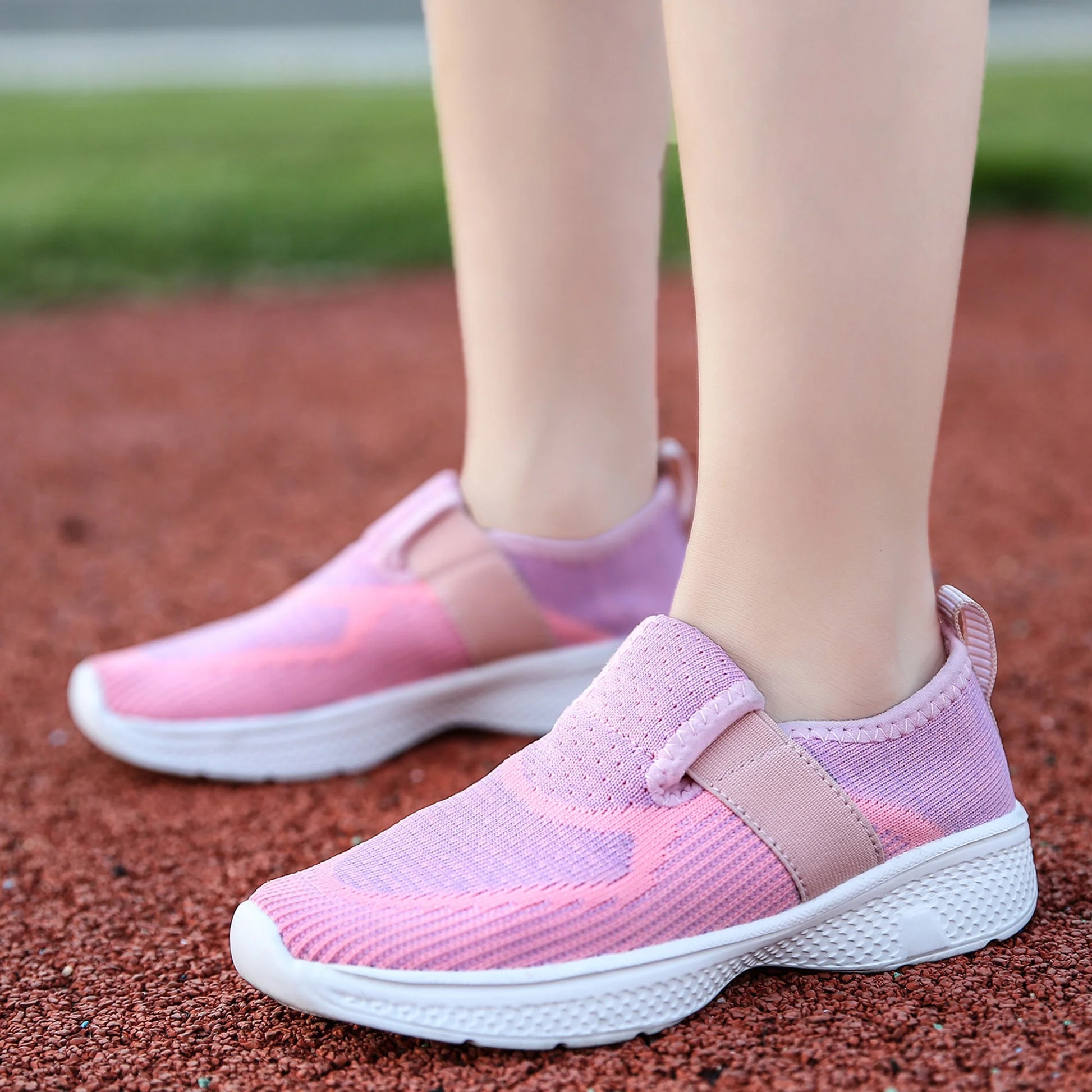 Kids Sneaker Lightweight Slip on Pink Running Shoes Size 10 for Toddler
