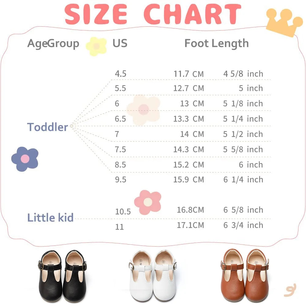 Toddler Girls Dress Shoes Little Girls Mary Jane Soft Sole Princess Shoes for Little Kids